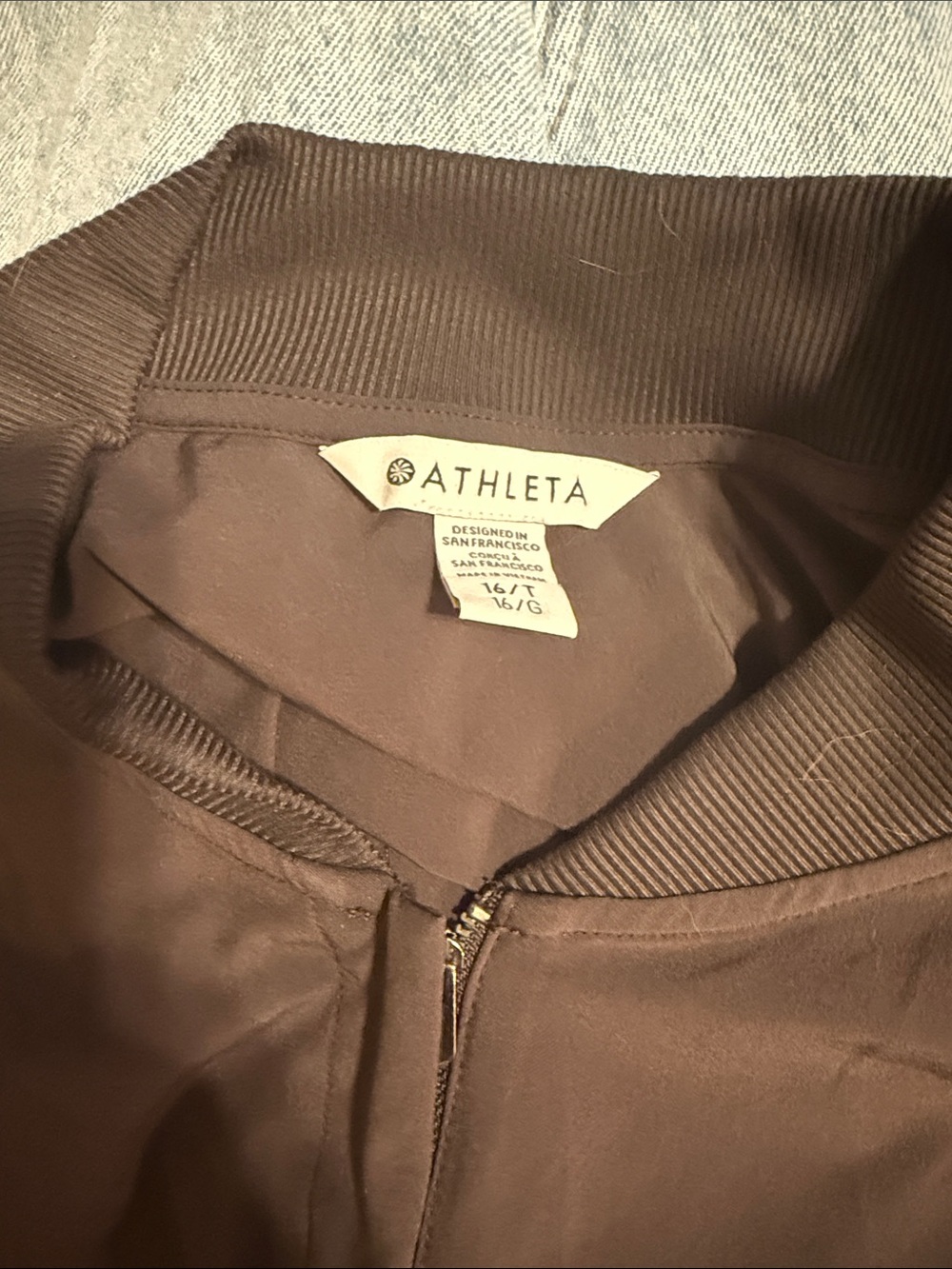 ATHLETA Chocolate Brown Zip-Up Active Lightweight sleeveless jumpsuit 16 - Picture 2 of 5